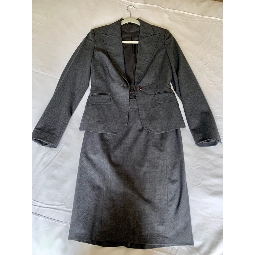 Express Grey Skirt Suit Set